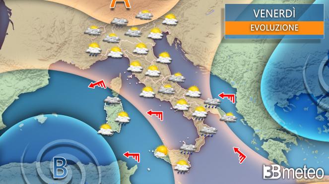 Meteo venerdì