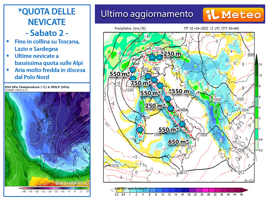 Nevicate attese nei prossimi giorni