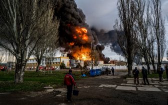 April 3, 2022, Odessa, Odessa Oblast, Ukraine: Pillars of smoke in the sky after a missile attack in Odessa, Ukraine on April 3, 2022. Fuel depots in the industrial area not far from the port were hit.



Pictured: GV,General View

Ref: SPL5301040 030422 NON-EXCLUSIVE

Picture by: Vincenzo Circosta/ZUMA Press Wire / SplashNews.com



Splash News and Pictures

USA: +1 310-525-5808
London: +44 (0)20 8126 1009
Berlin: +49 175 3764 166

photodesk@splashnews.com



World Rights, No Argentina Rights, No Belgium Rights, No China Rights, No Czechia Rights, No Finland Rights, No France Rights, No Hungary Rights, No Japan Rights, No Mexico Rights, No Netherlands Rights, No Norway Rights, No Peru Rights, No Portugal Rights, No Slovenia Rights, No Sweden Rights, No Taiwan Rights, No United Kingdom Rights