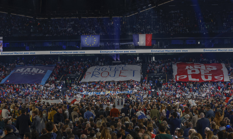 comizio show macron elezioni francia