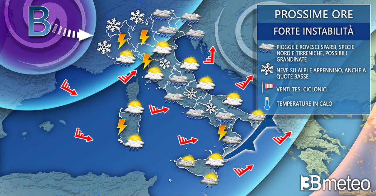 Meteo Italia venerdì