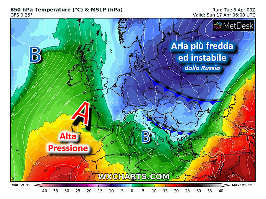 Nuovi aggiornamenti per Pasqua e Pasquetta: alta pressione in rinforzo?