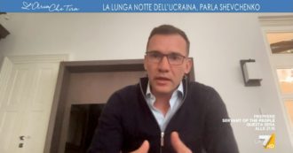 Guerra Russia-Ucraina, Shevchenko a La7: “Chi ha dubbi vada a Bucha o a Mariupol così capisce cosa sta succedendo. Noi vogliamo la pace”